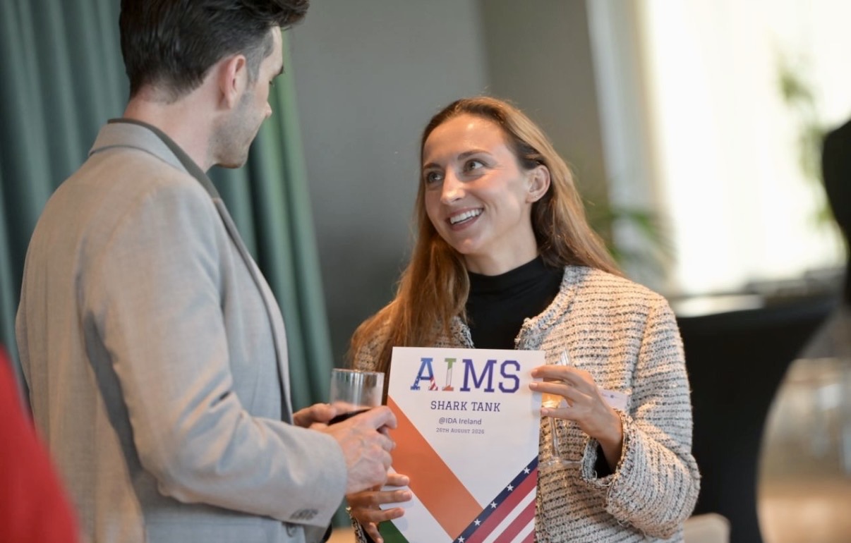 Iris Delikoura in conversation at the AIMS event in Dublin